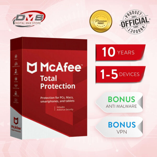 MCAFEE 10-Yrs, 1-5 Devices